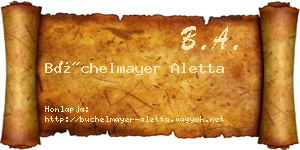 Büchelmayer Aletta névjegykártya